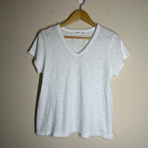 Wilt V Neck Short Sleeve Baby Fit Tee Womens Size M Slub Knit Classic Capsule - Picture 4 of 10